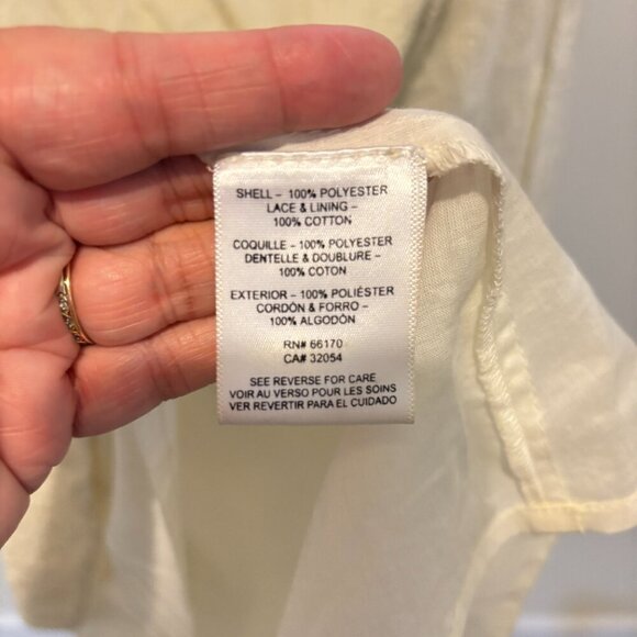 Anthropologie Verb Pallavi Singee Josephine Ivory Cream Lace Long Sleeve Dress - Picture 13 of 14